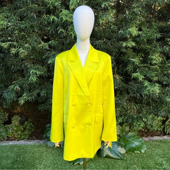 7 for all Mankind Neon Blazer Dress with fringe - Picture 2 of 12
